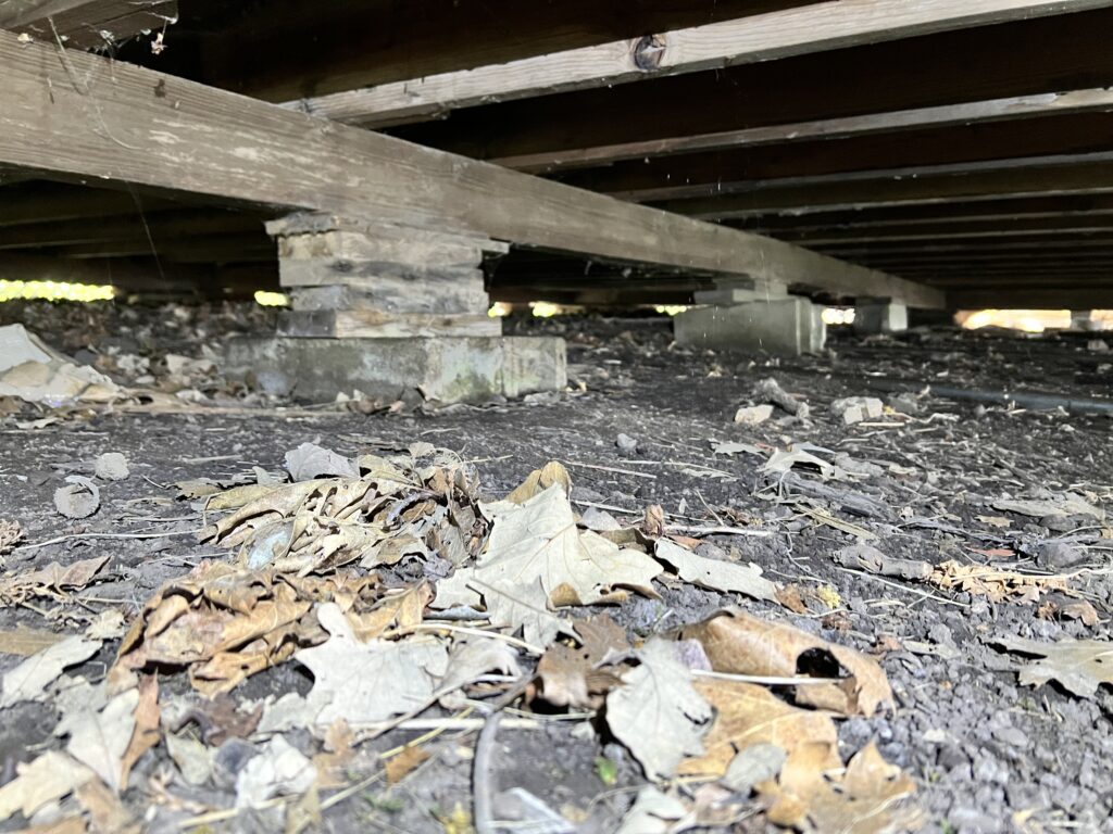 er foundation issues observed at a lake cabin during a home inspection in Crosby MN